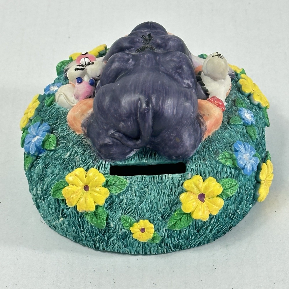 Vintage Diddl Resin Coin Bank w Key Thomas Goletz Depesche Money Bank Germany - Picture 5 of 8